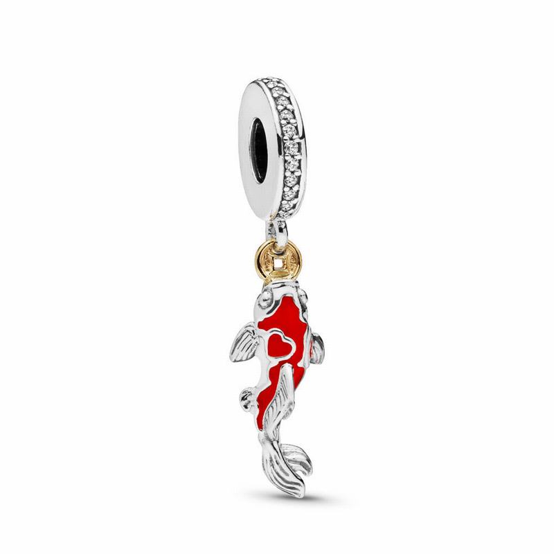 Pandora Good Fortune Carp Charm - Two Tone/Enamel/Cubic Zirconia - Canada | TL4869IU